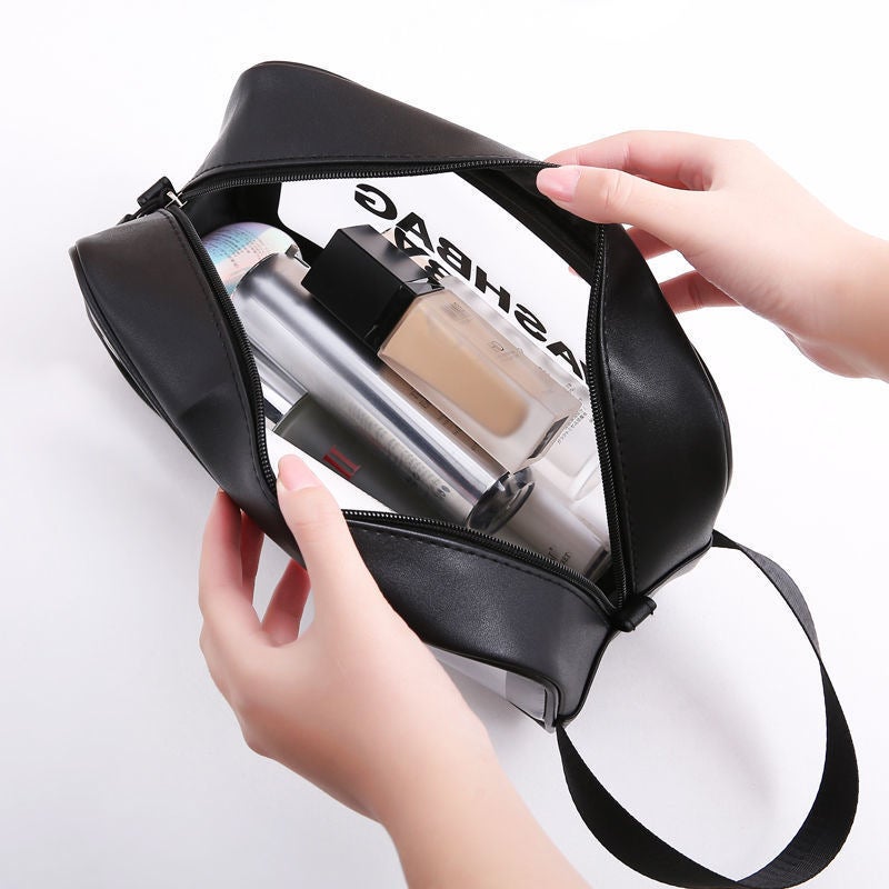 Super Popular Korean Style Ins Style Storage Bag Large Capacity Cosmetic Bag Business Travel Transparent Waterproof Toiletries Bag - Image 4